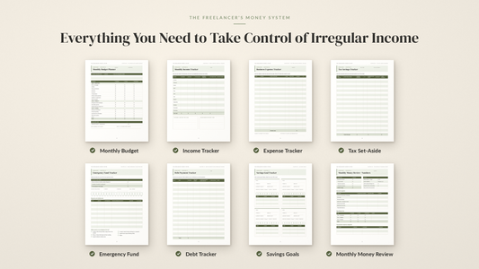 The Freelancer's Money System – Irregular Income Budget Workbook & Planner