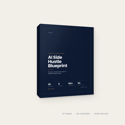 AI Side Hustle Blueprint | 30 Ways to Make Money With AI — 2026 PDF Guide