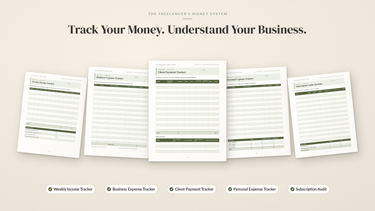 The Freelancer's Money System – Irregular Income Budget Workbook & Planner