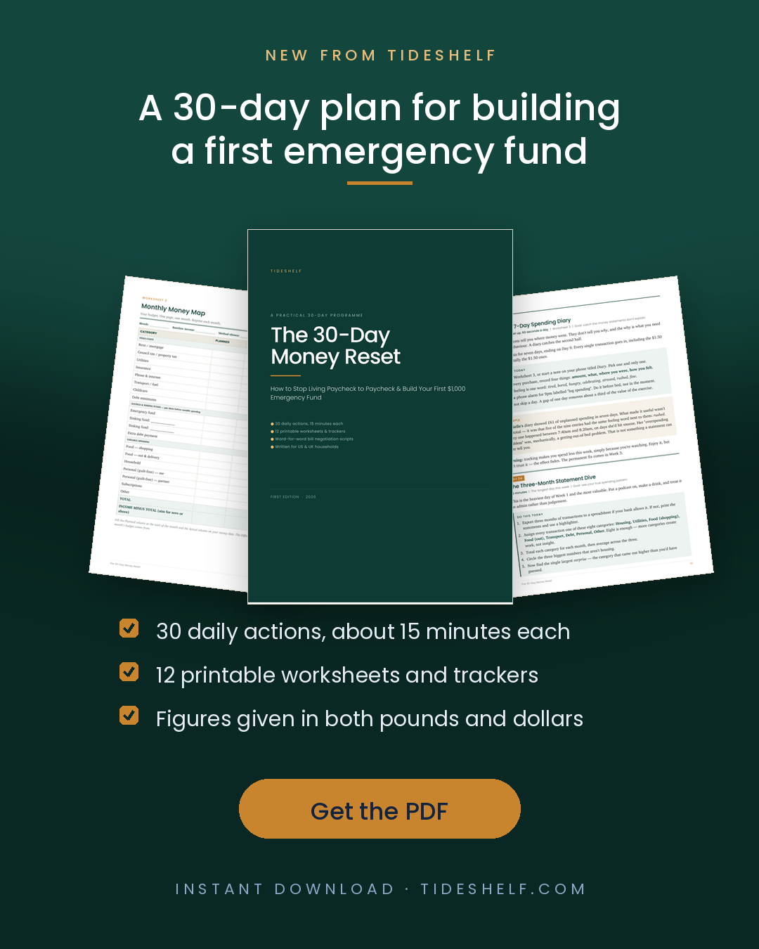 The 30-Day Money Reset – Budget Planner & Savings Guide to Stop Living Paycheck to Paycheck
