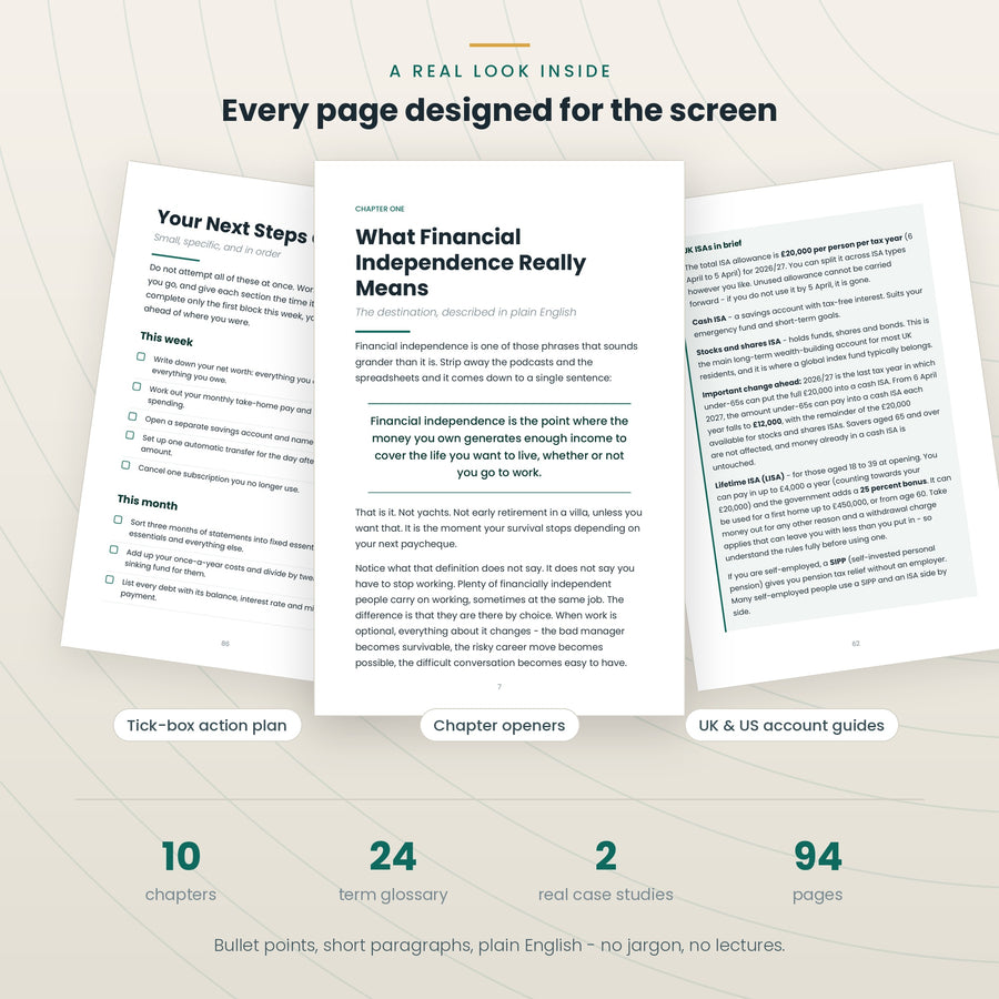 Financial Independence for Beginners eBook | Personal Finance Guide (Instant PDF Download)